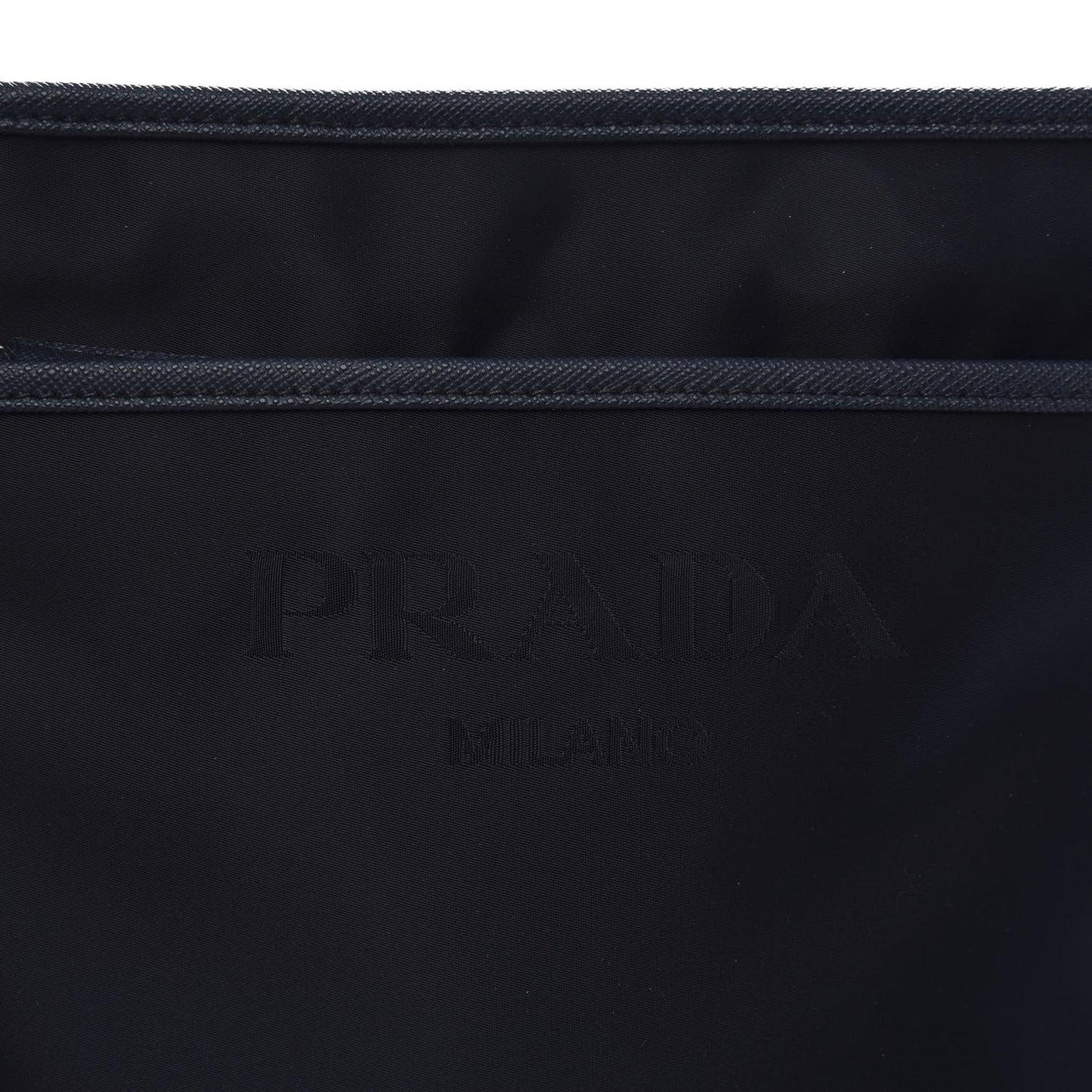 Tessuto Nylon Saffiano Flat Messenger Bag Baltico