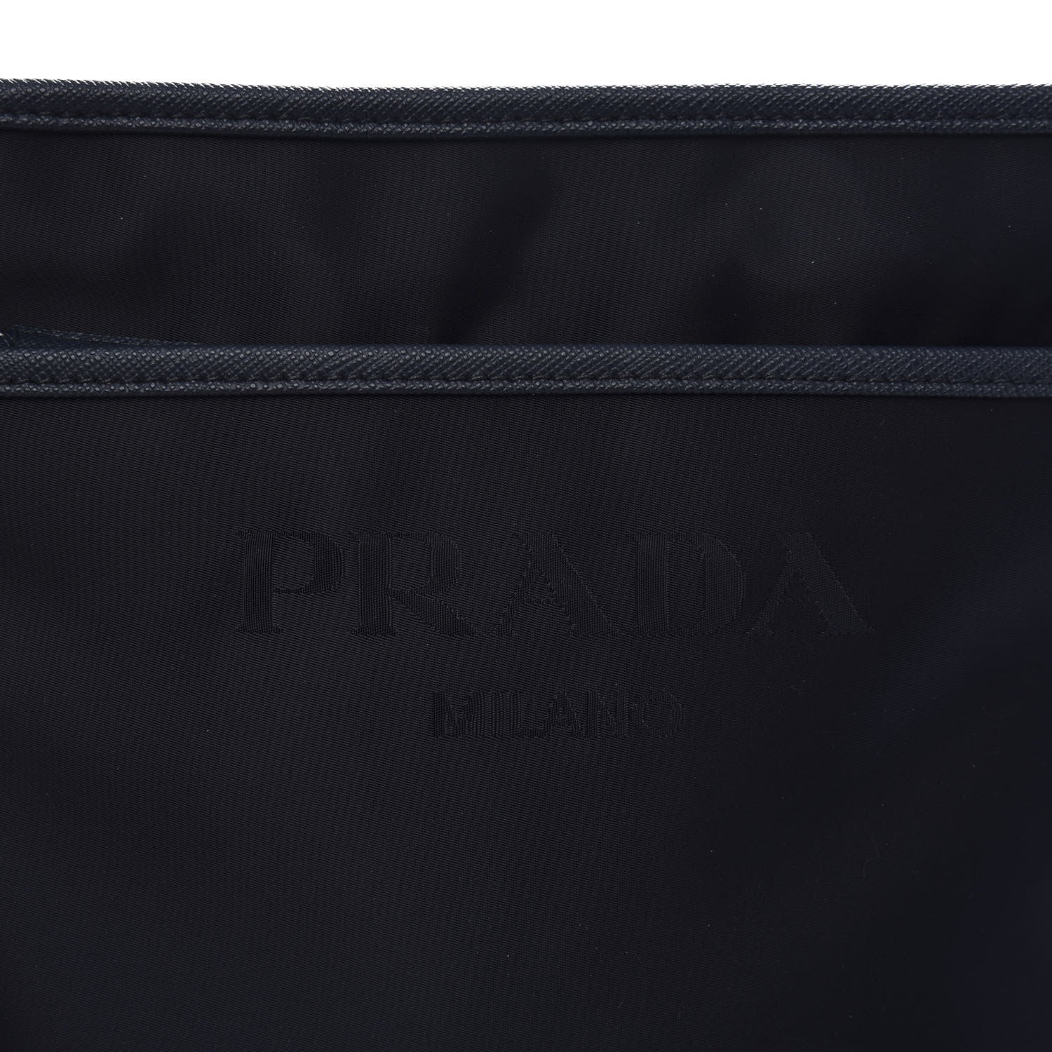 Prada Tessuto Nylon Saffiano Flat Messenger Bag Baltico 11 of 11