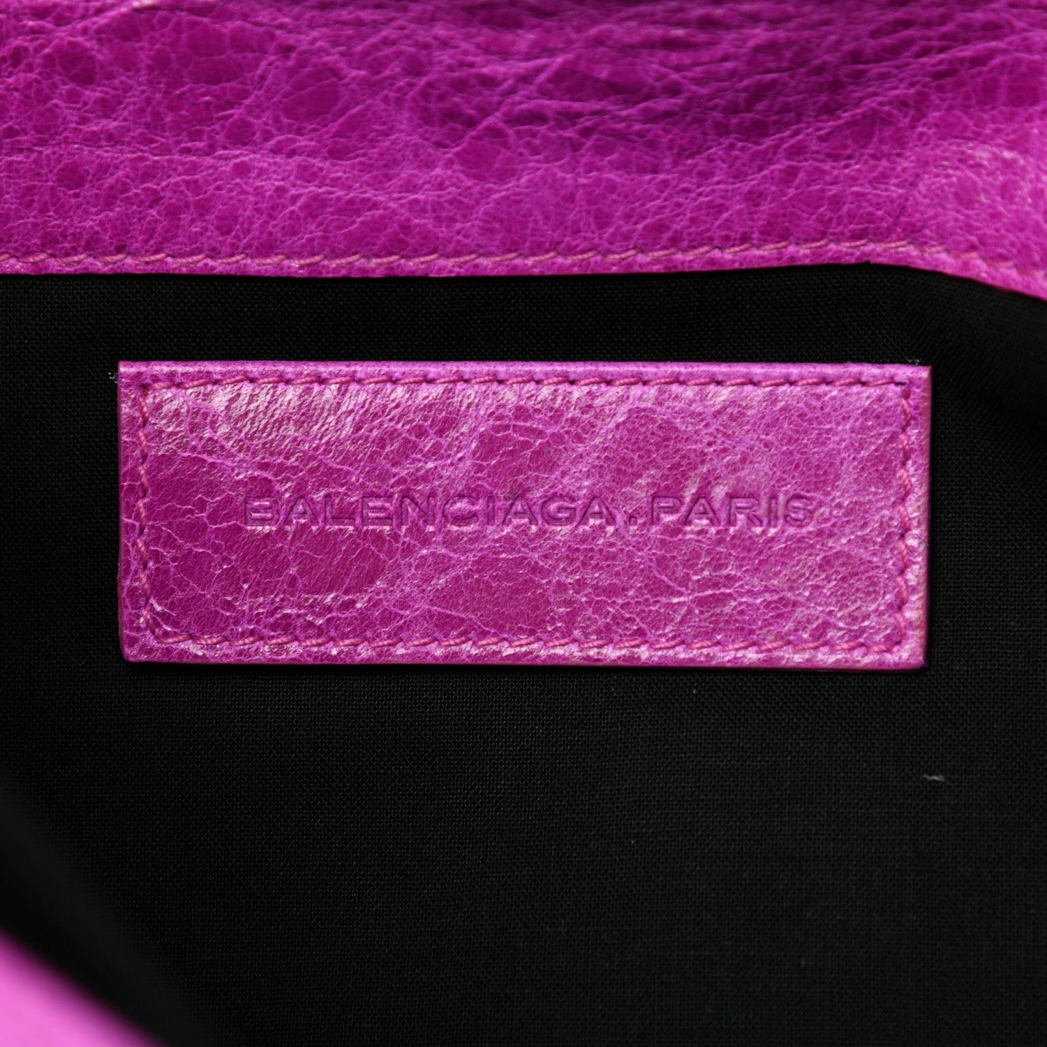 Balenciaga Agneau Giant Brogues Hardware Envelope Clutch Magenta 9 of 14