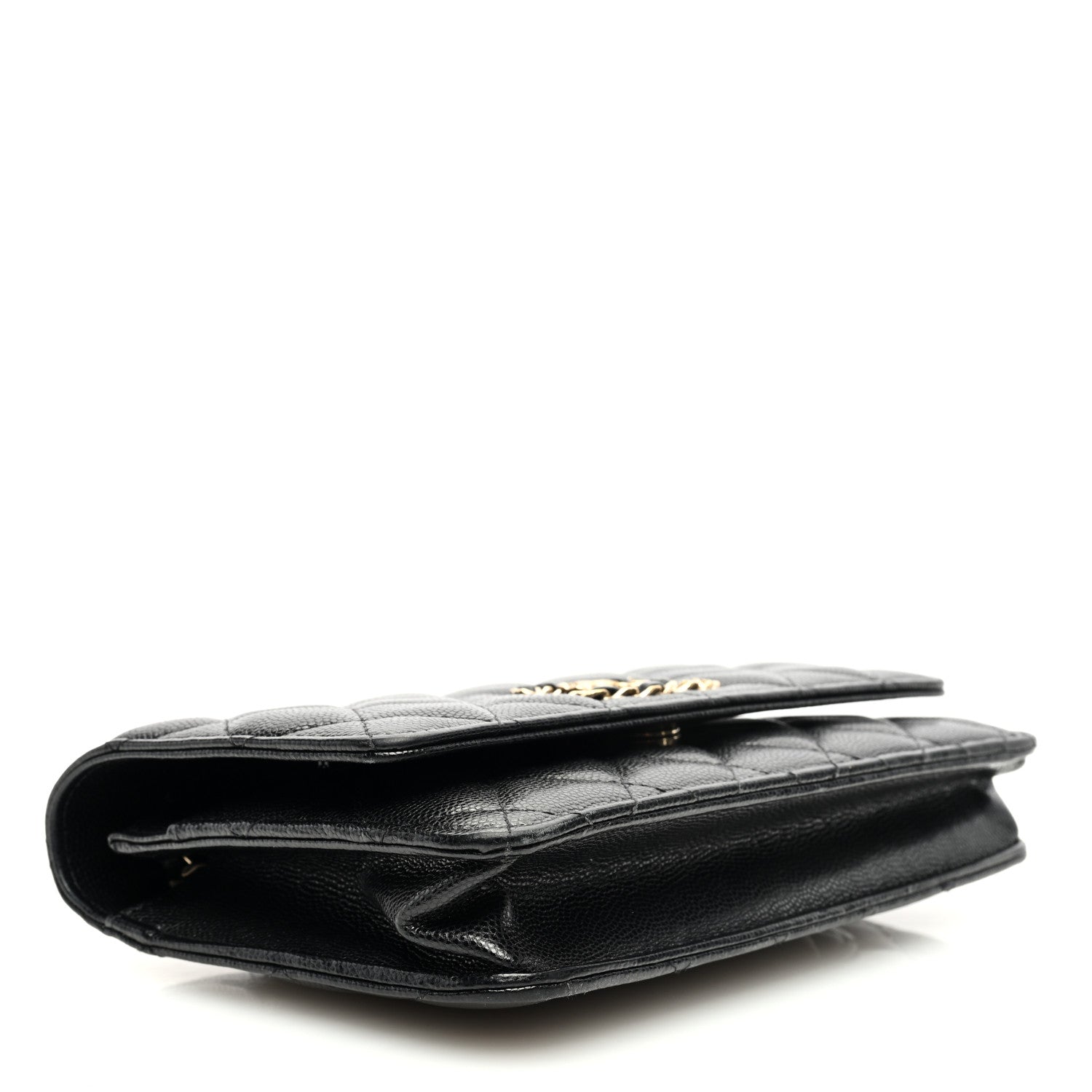 Chanel Caviar Quilted French New Wave Chain CC Wallet On Chain WOC Black 4 of 11