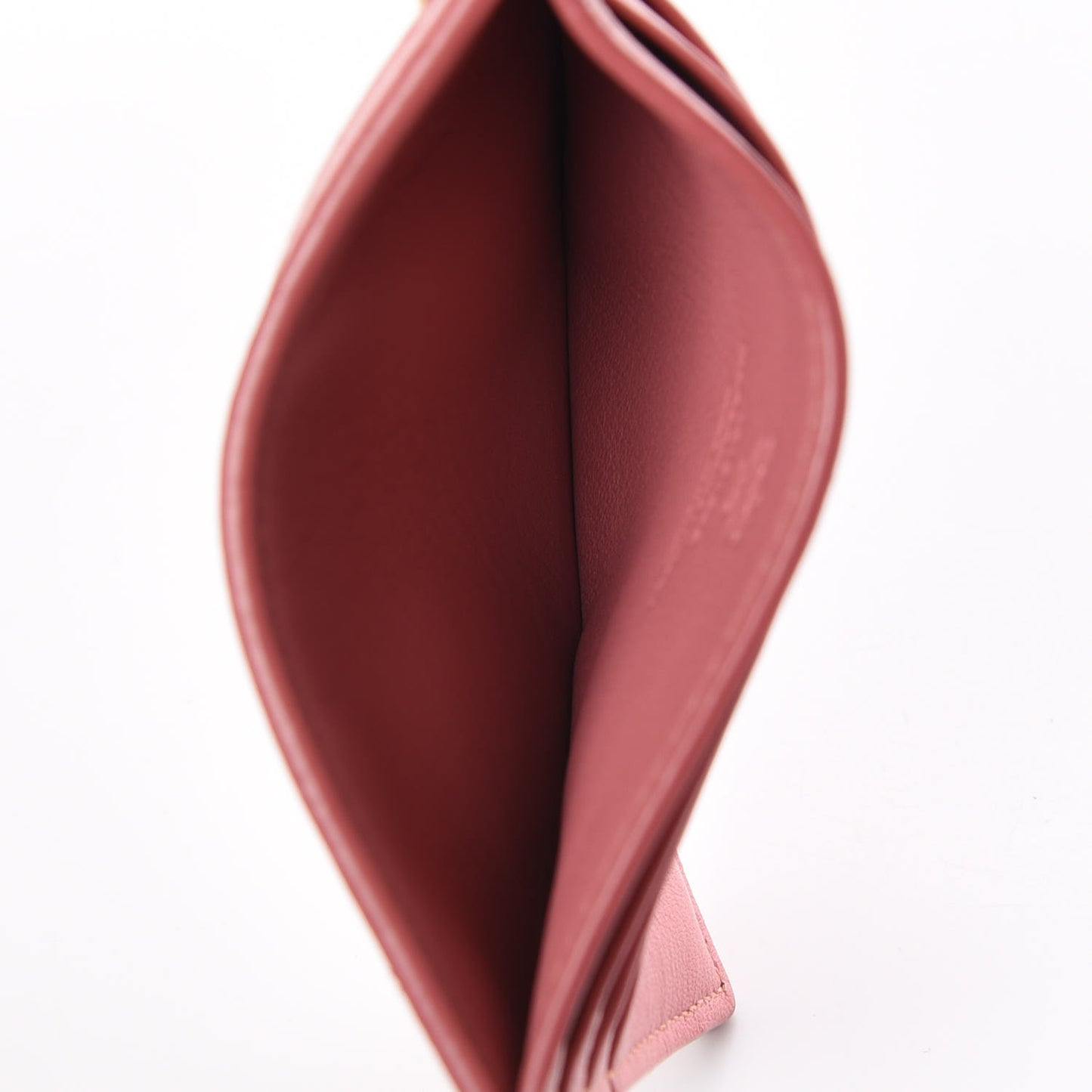 Calfskin Cassette Mini Card Case Velvet Pink