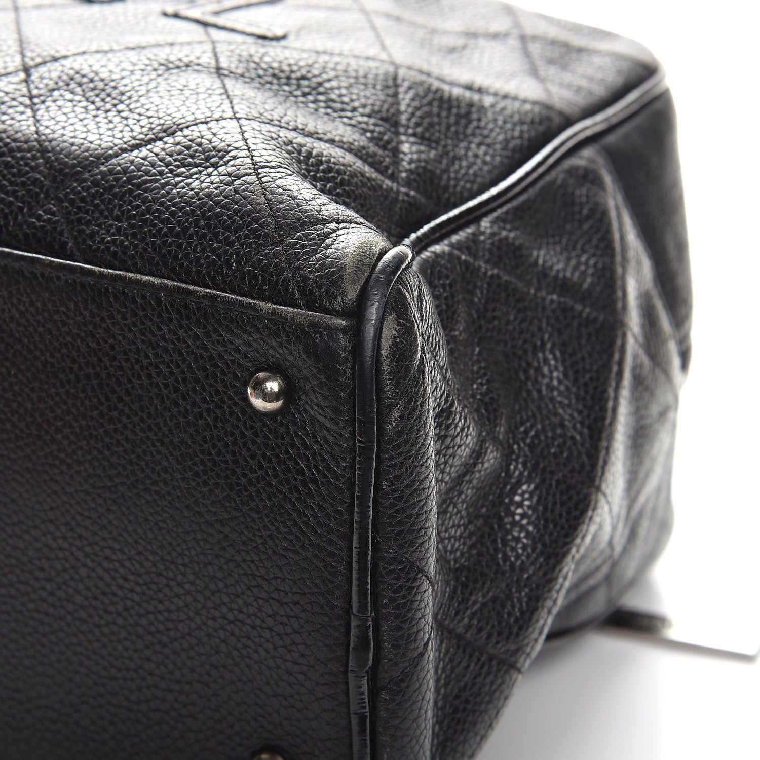 Chanel Caviar Patent Quilted Large Bowler Black 12 of 15