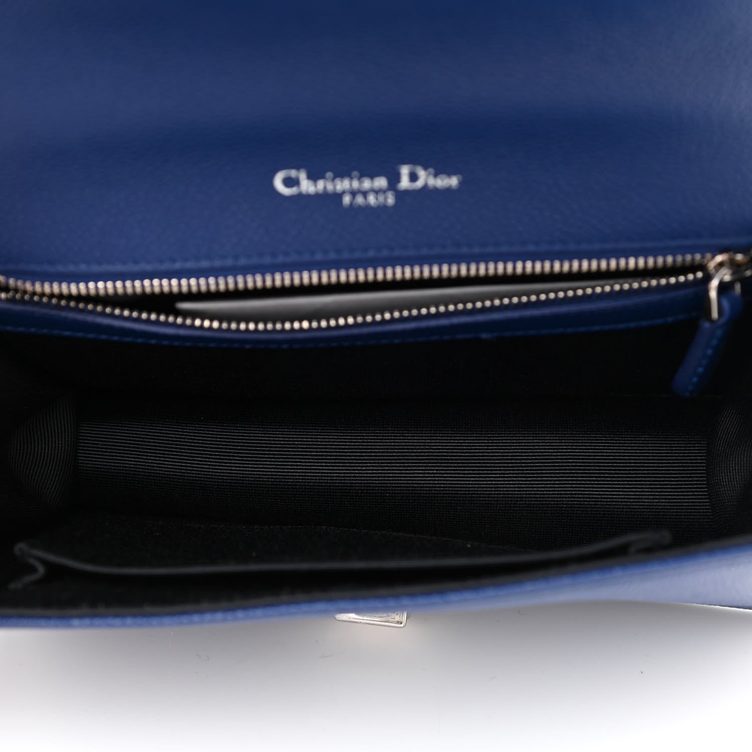 Christian Dior Grained Calfskin Small Diorama Flap Bag Bleu De Minuit 5 of 8