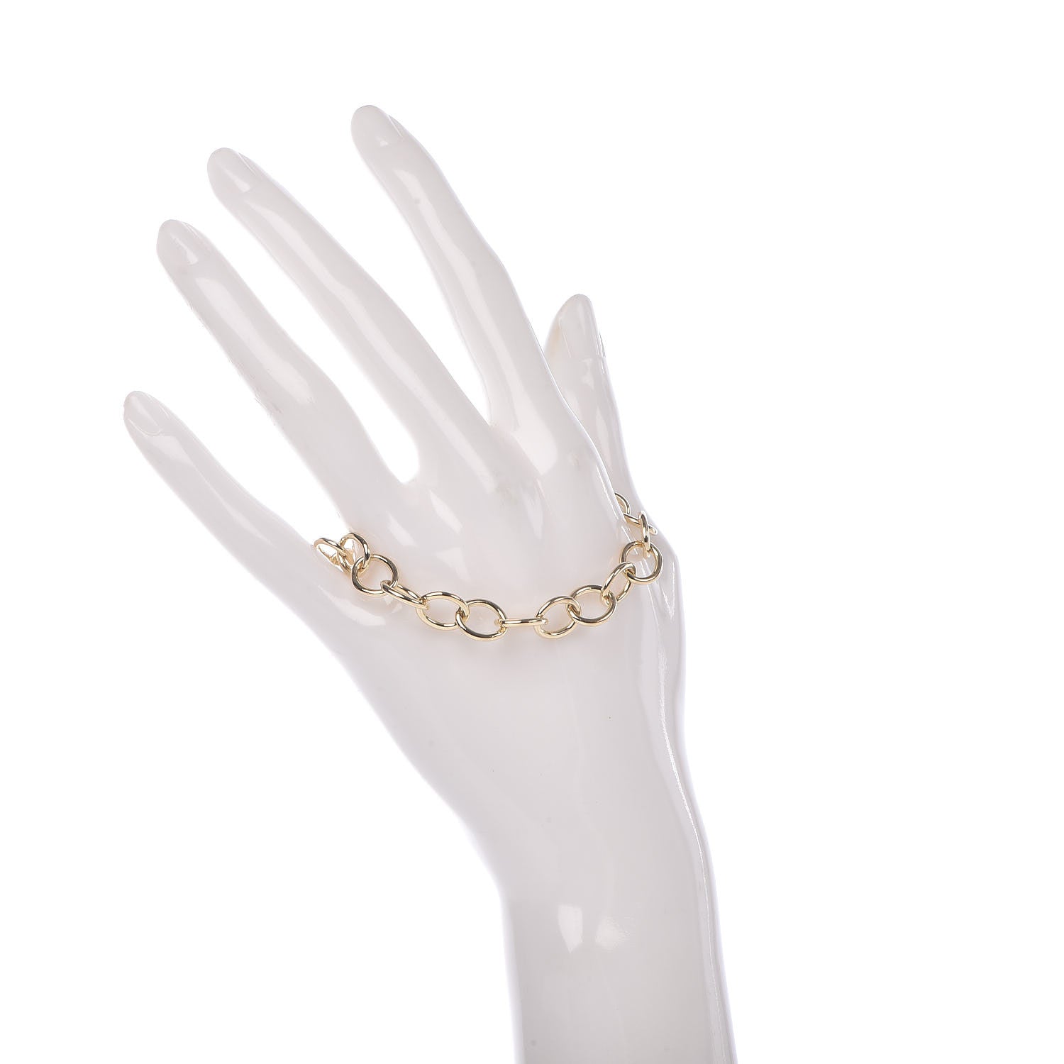 Tiffany 18K Yellow Gold Round Chain Link Bracelet 2 of 5