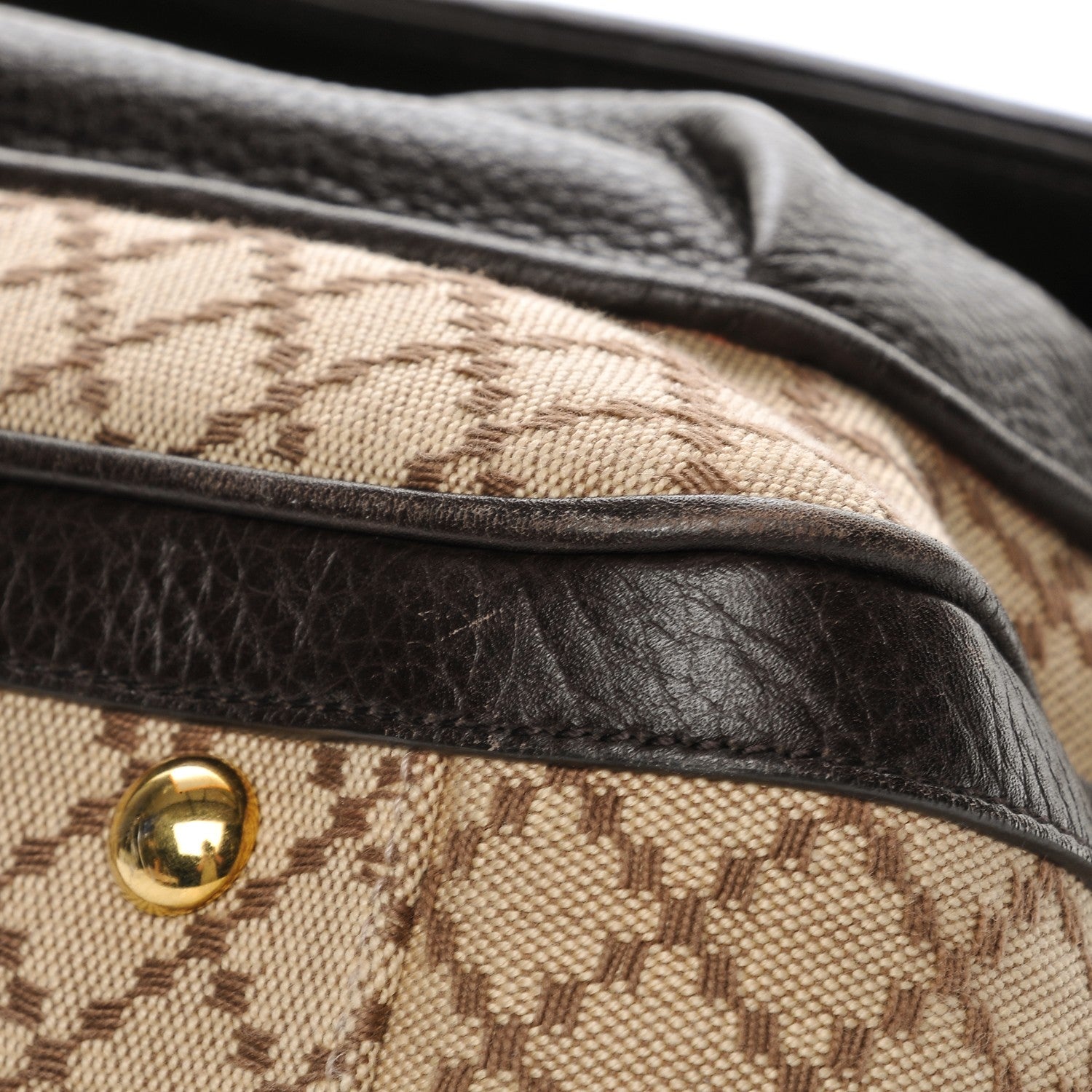 Gucci Diamante Cellarius Calfskin Medium 1973 Top Handle Bag Beige Ebony Cocoa 10 of 11