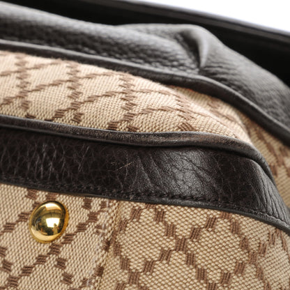 Gucci Diamante Cellarius Calfskin Medium 1973 Top Handle Bag Beige Ebony Cocoa 10 of 11