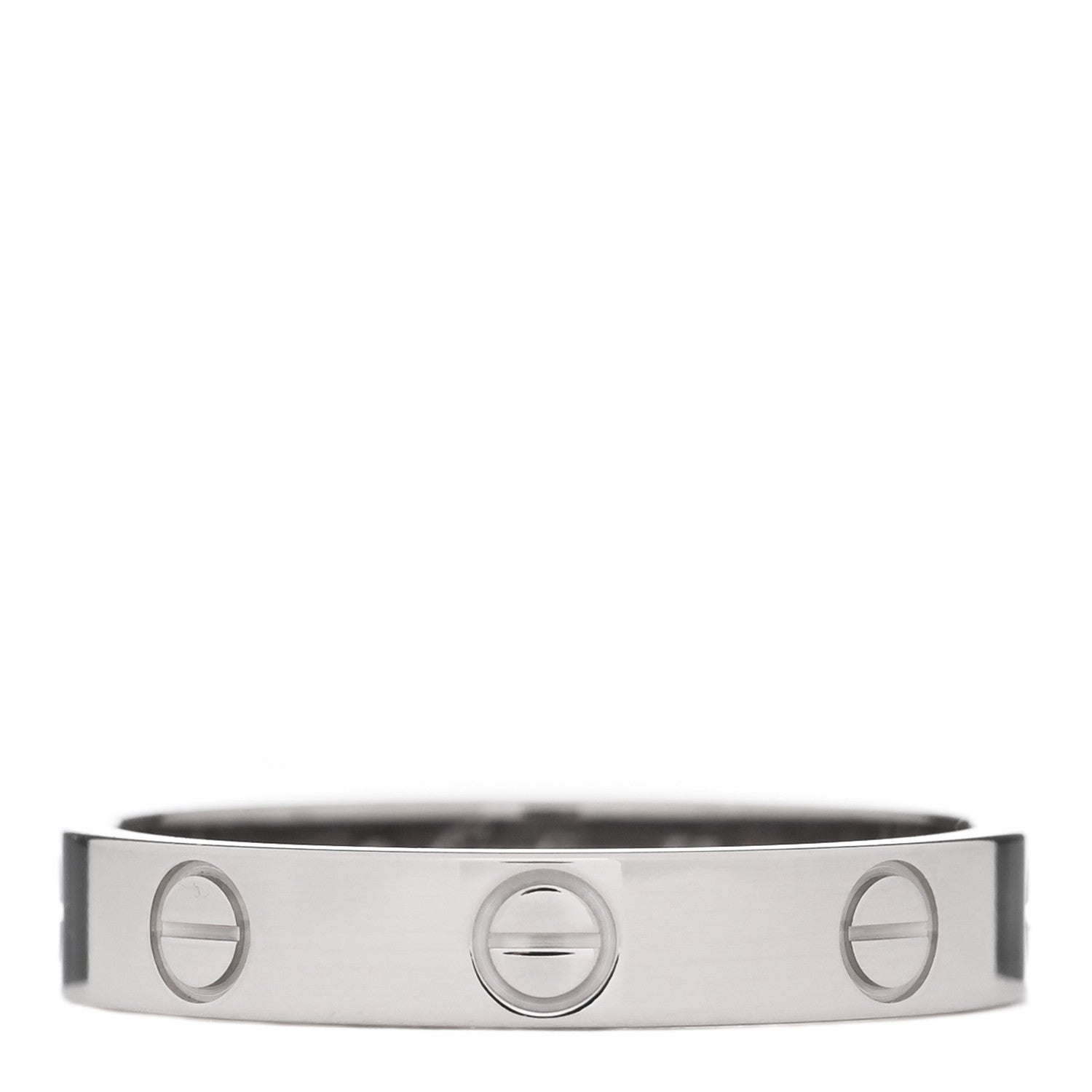 Cartier 18K White Gold 3.5mm LOVE Wedding Band Ring 56 7.5 1 of 5