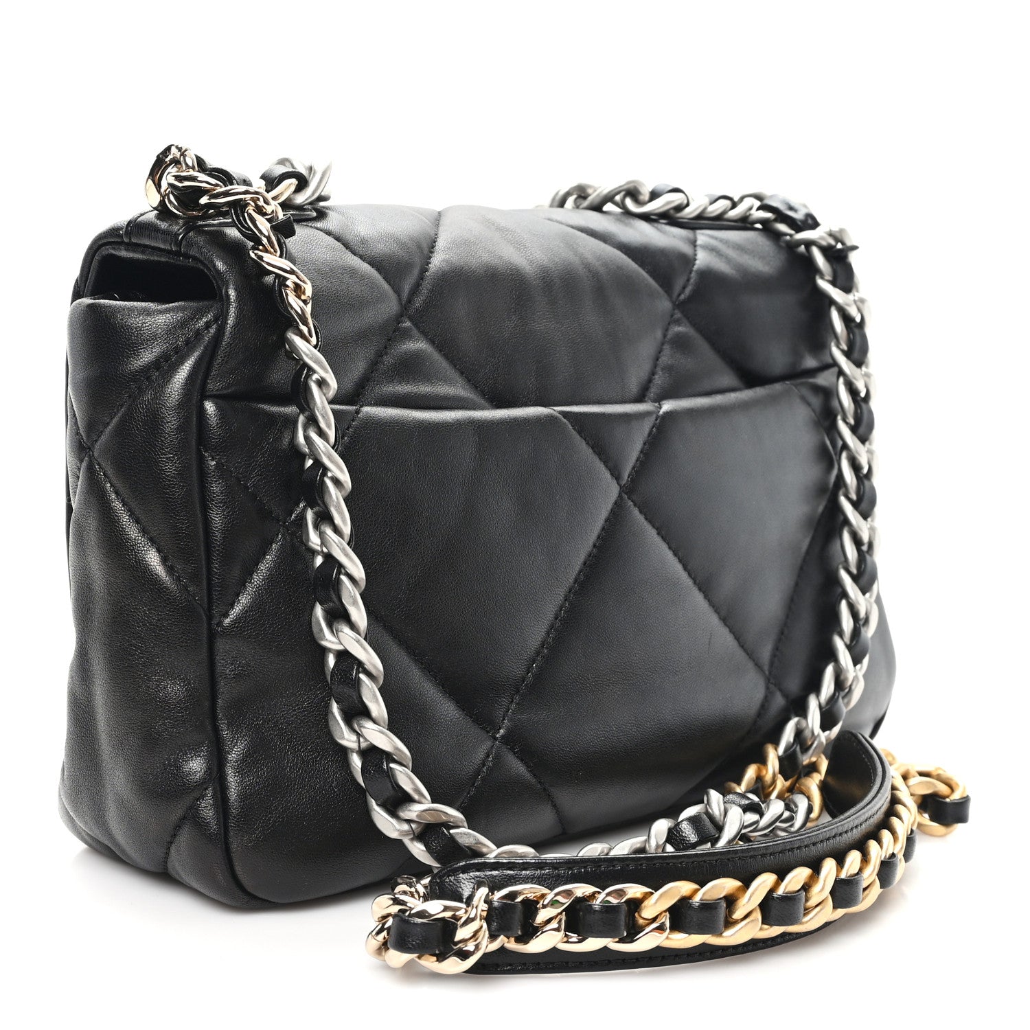 Chanel Lambskin Quilted Medium Chanel 19 Flap Black 3 of 11