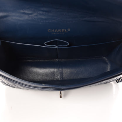 Chanel Caviar Quilted Jumbo Double Flap Navy Blue 5 of 15