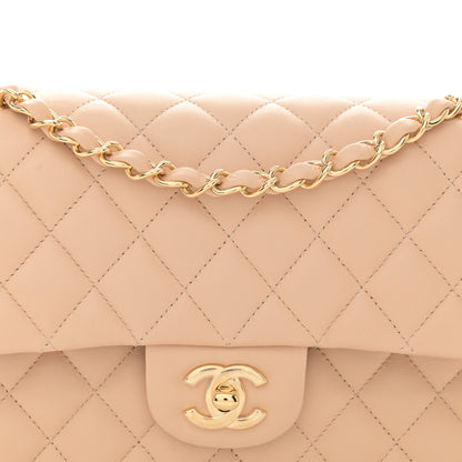 Chanel Lambskin Quilted Medium Double Flap Beige 8 of 11