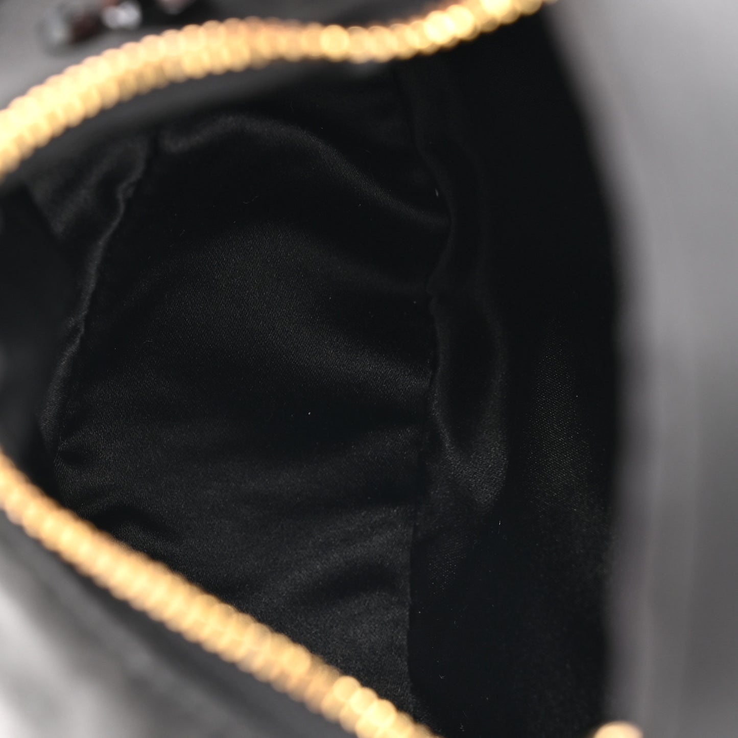 Silk Duchesse Embroidered Mini Wander Hobo Black