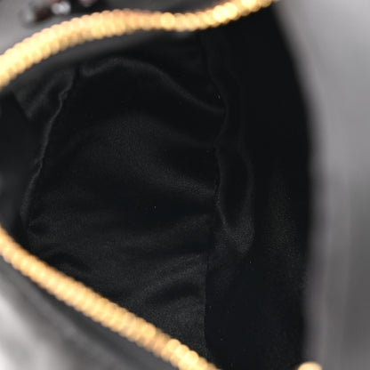 Miu Miu Silk Duchesse Embroidered Mini Wander Hobo Black 5 of 9