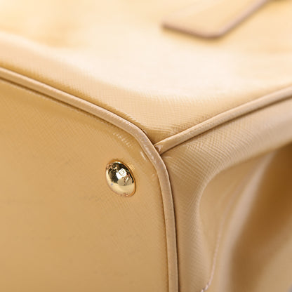 Prada Saffiano Vernice Small Galleria Double Zip Ginestra 17 of 22