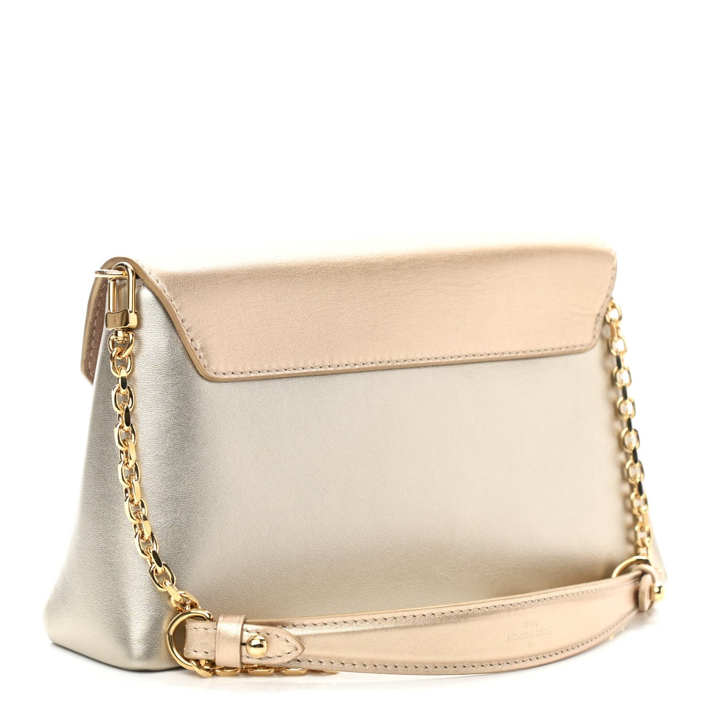 Metallic Calfskin Love Note Gold Silver