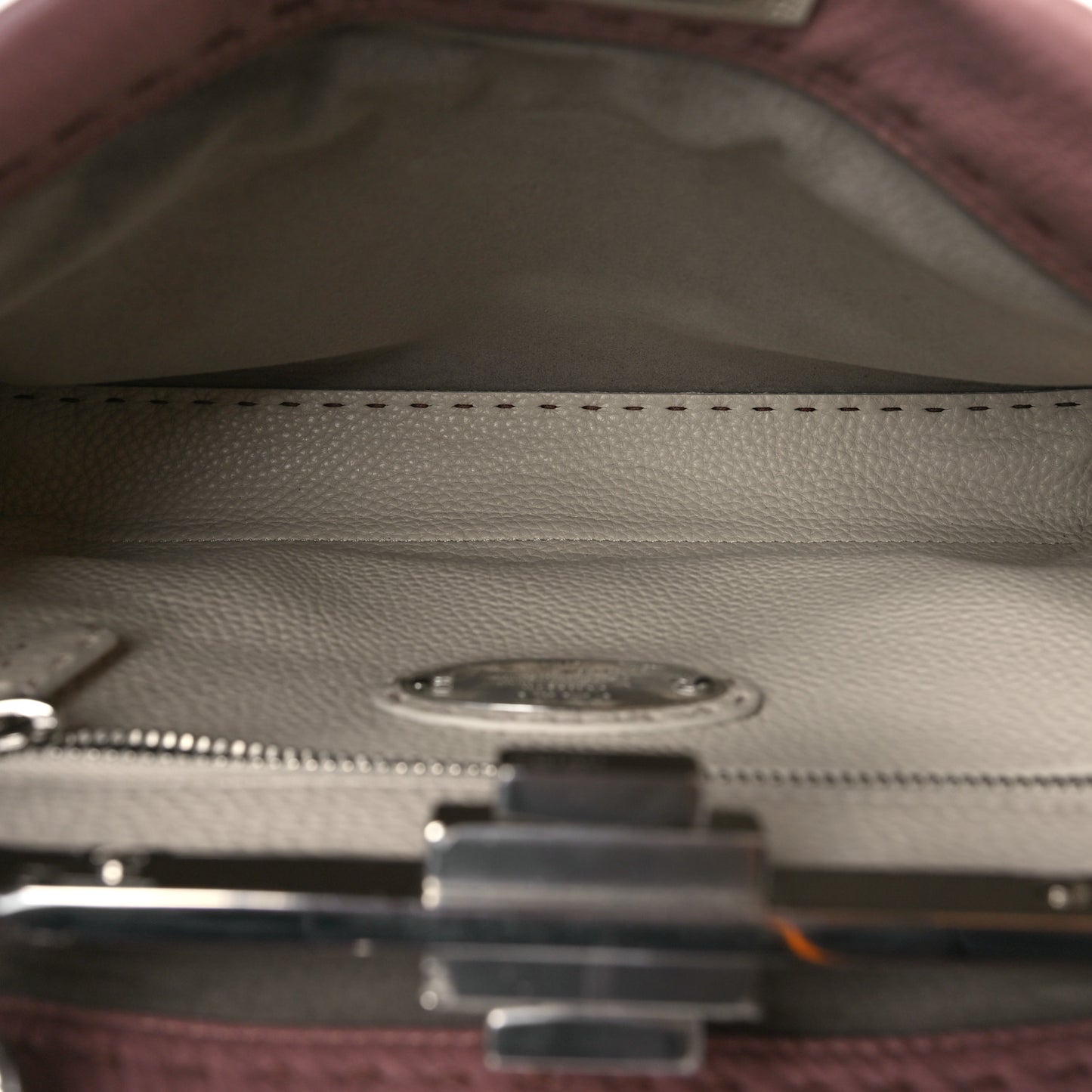 Cuoio Romano Selleria Bi-Color Medium Peekaboo Iconic Satchel English Rose Camelia