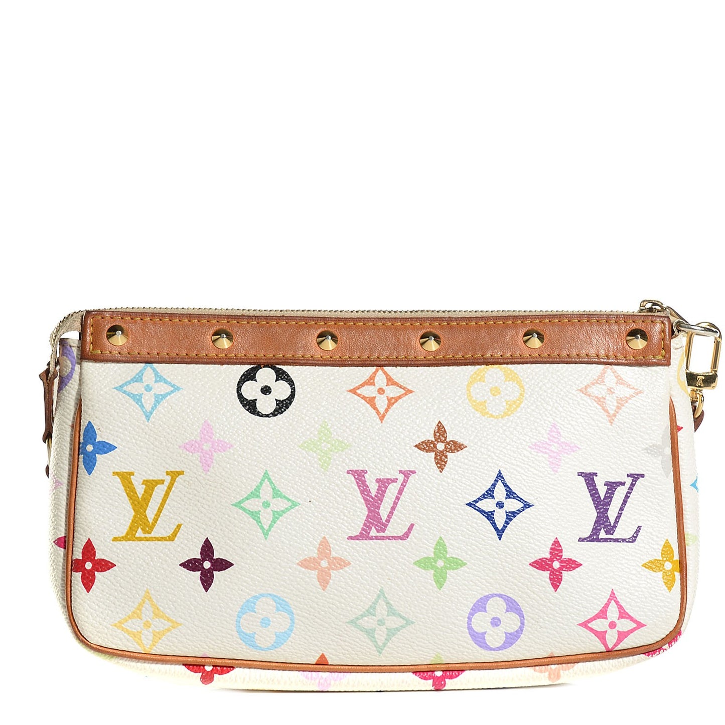 Monogram Multicolor Pochette Accessories White