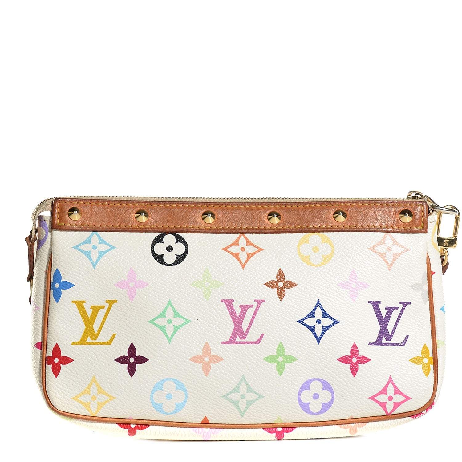 Louis Vuitton Monogram Multicolor Pochette Accessories White 1 of 8
