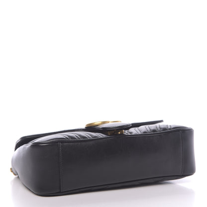 Gucci Calfskin Matelasse Small GG Marmont Shoulder Bag Black 4 of 10