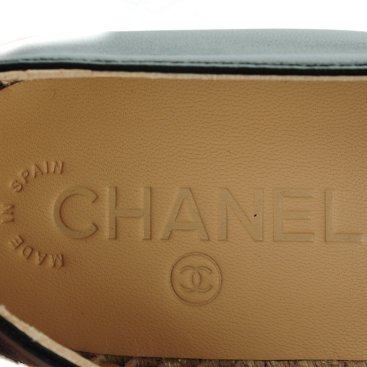 Chanel Lambskin CC Espadrilles 40 Black 9 of 10