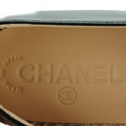 Chanel Lambskin CC Espadrilles 40 Black 9 of 10
