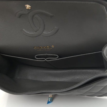 Chanel Lambskin Quilted Medium Double Flap Dark Grey 4 of 4