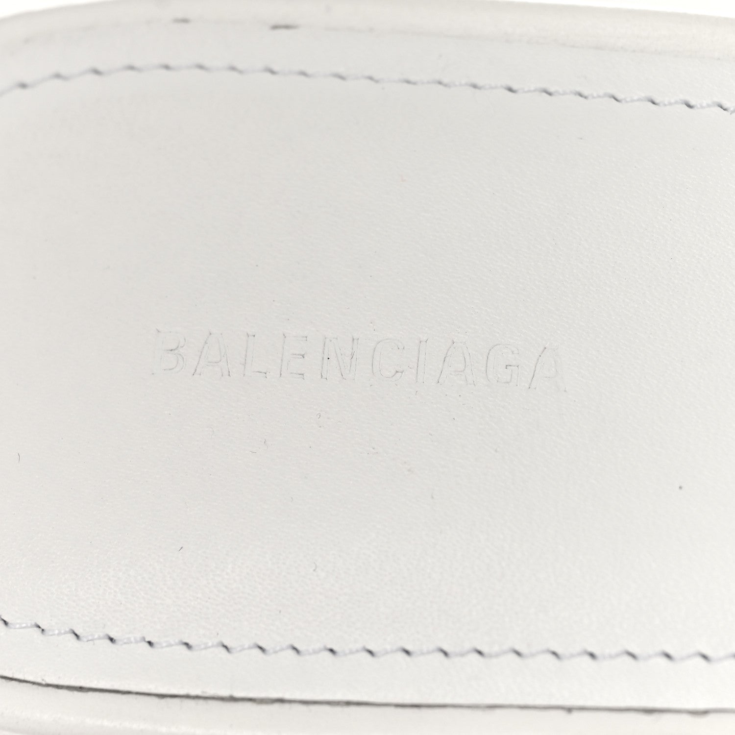 Balenciaga Smooth Calfskin Allover Logo Slide Sandals 41 White Black 8 of 10