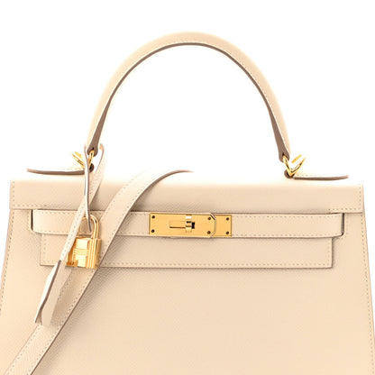 Hermes Epsom Kelly Sellier 28 Craie 8 of 10