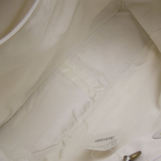 Leather CC Handle Tote White