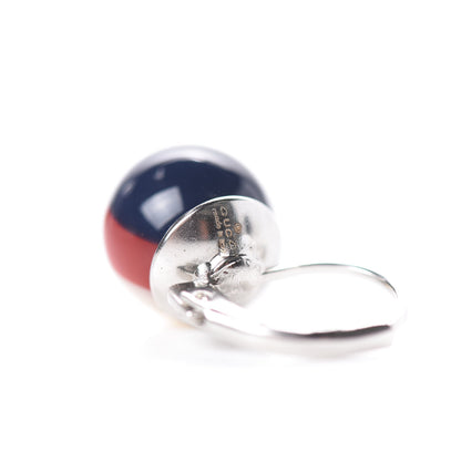 Gucci Resin Web Earrings Red Blue White 6 of 8