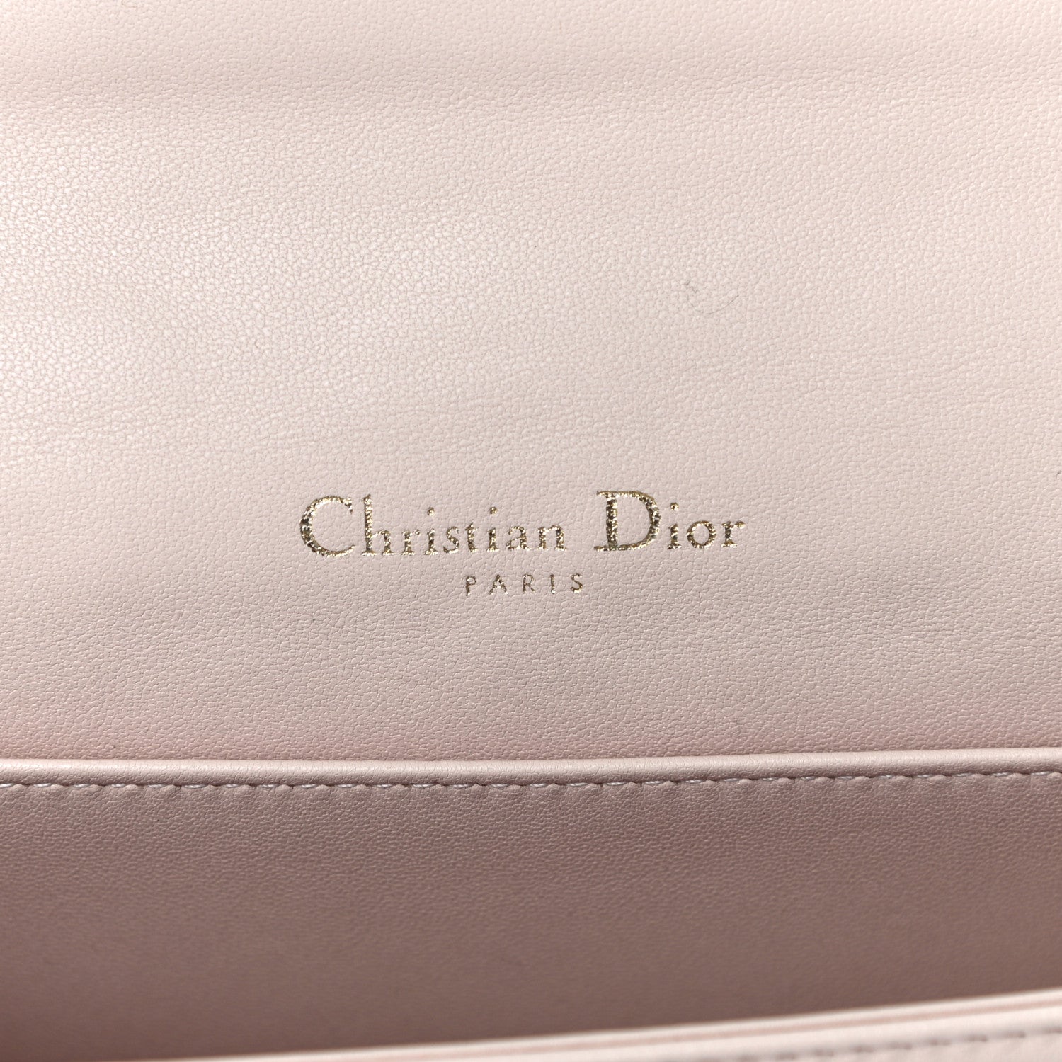 Christian Dior Lambskin Cannage Lady Dior Chain Wallet Beige 6 of 16