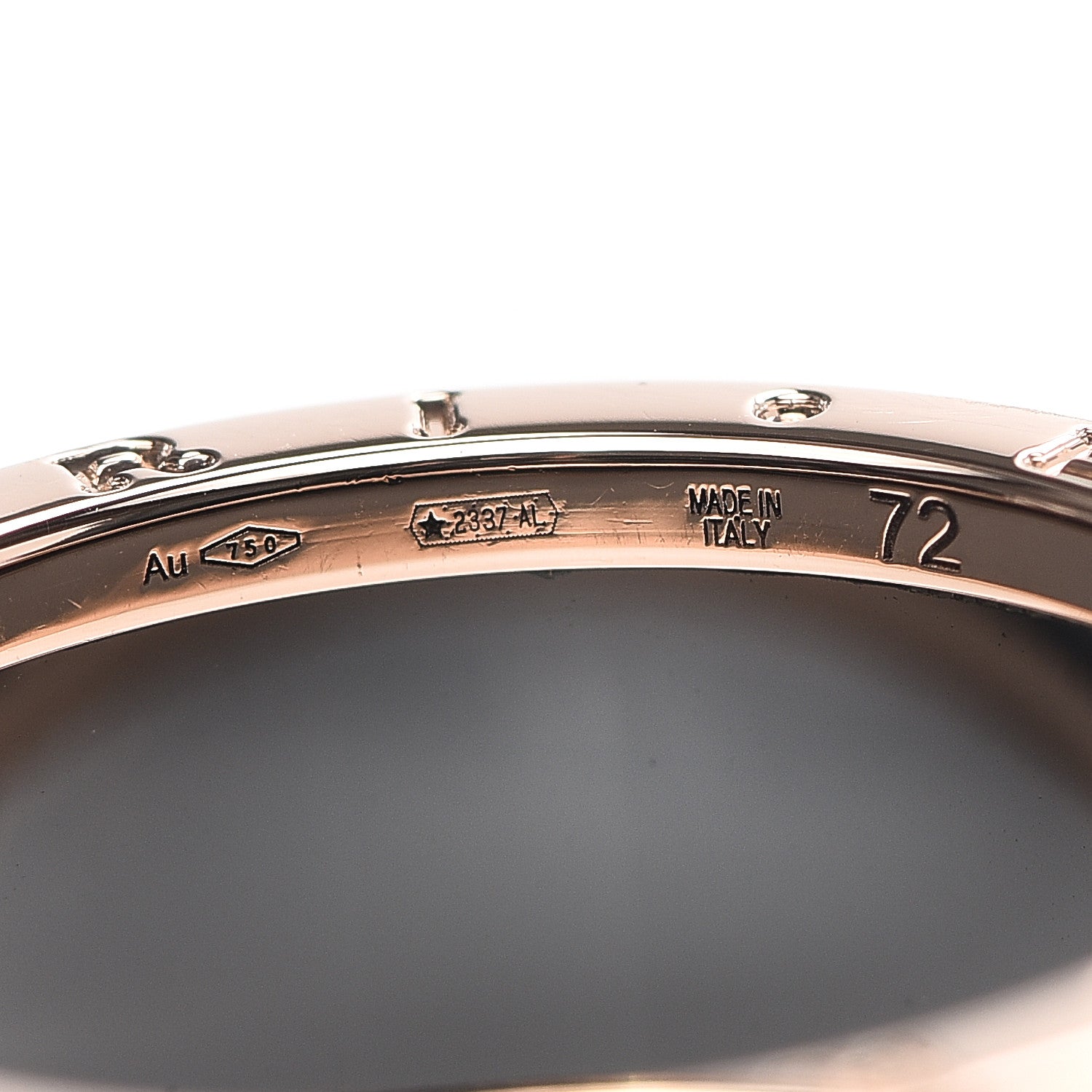 Bulgari 18K Rose Gold Black Ceramic B.Zero1 Four-Band Ring 72 13.5 5 of 7