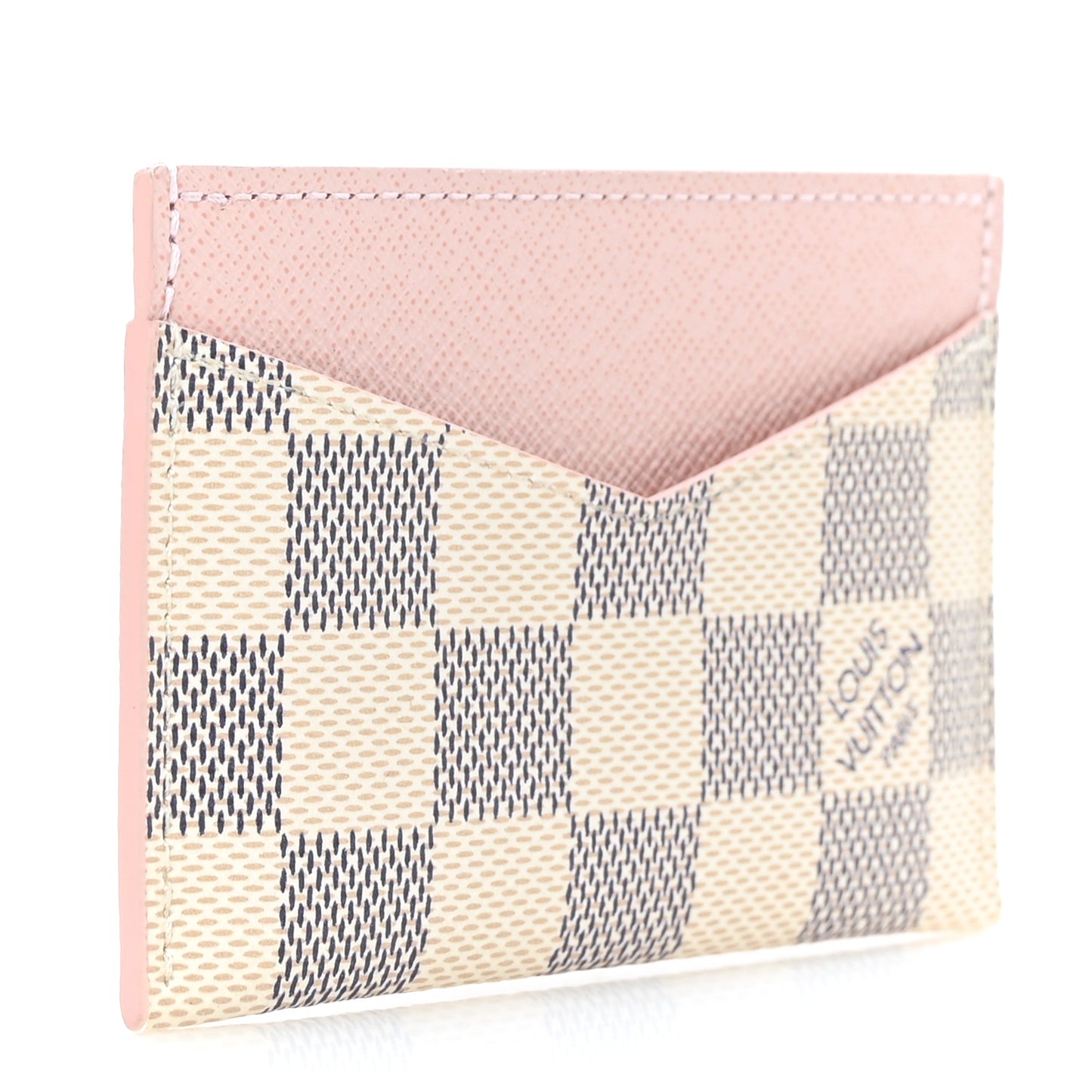 Damier Azur Daily Card Holder Rose Ballerine
