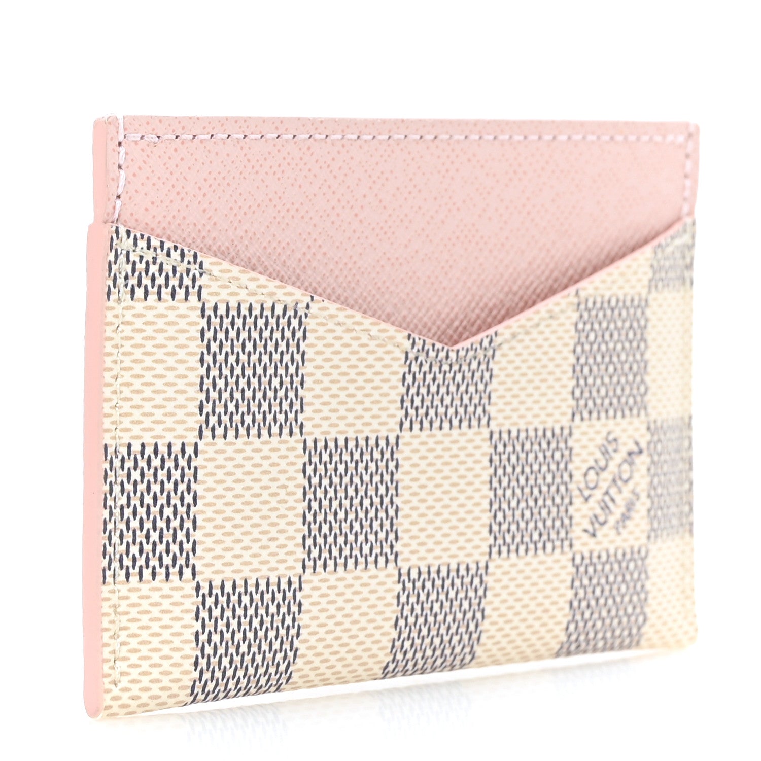 Louis Vuitton Damier Azur Daily Card Holder Rose Ballerine 3 of 6