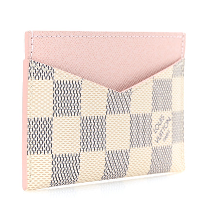 Louis Vuitton Damier Azur Daily Card Holder Rose Ballerine 3 of 6