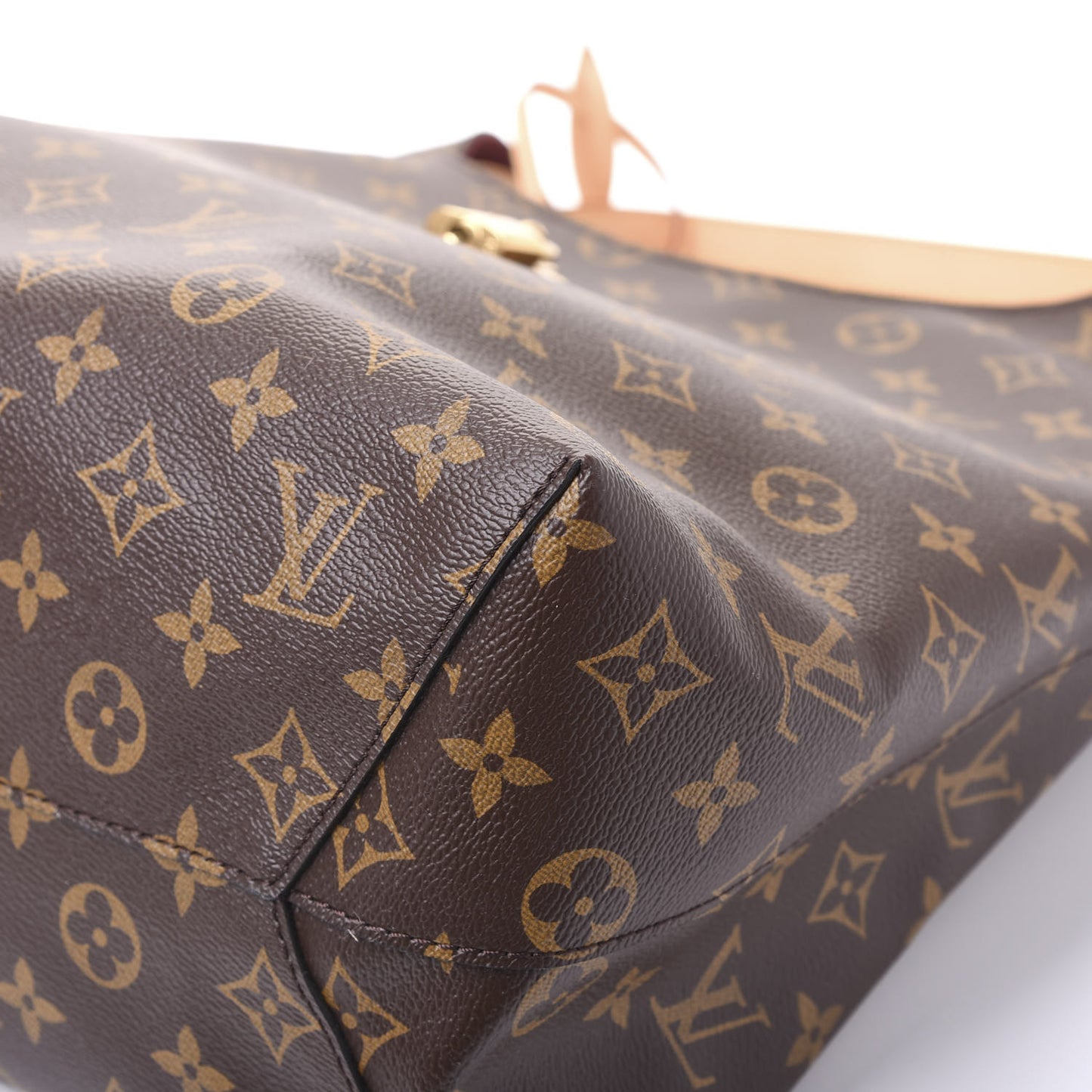 Monogram Flower Hobo Beige