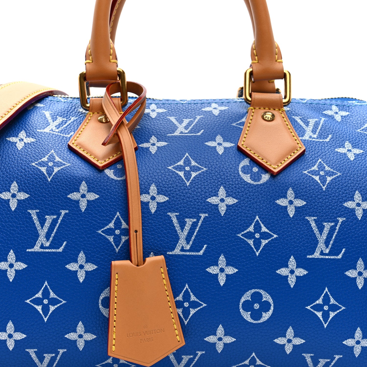 Louis Vuitton Calfskin Monogram Speedy P9 Bandouliere 25 Blue 8 of 10