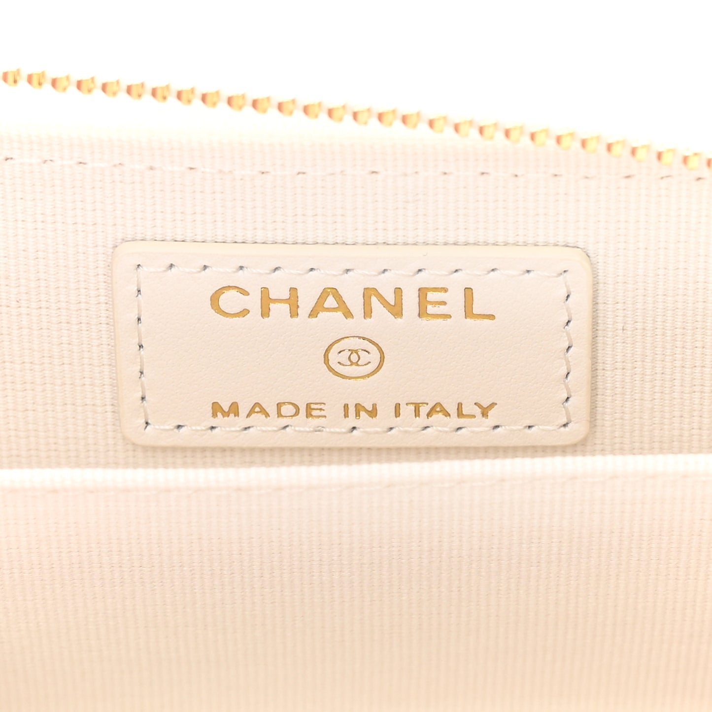 Tweed Quilted Bow Flap Card Holder On Chain White