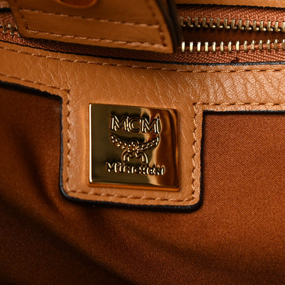 MCM Visetos Heritage Studded Drawstring Bucket Bag Cognac 6 of 10