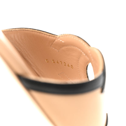 Chanel Lambskin CC Cutout Sandal Mules 37 Beige Black 9 of 10