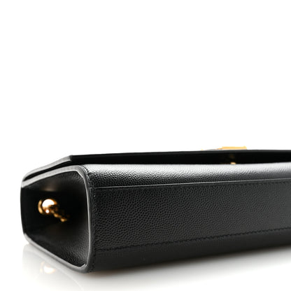 Saint Laurent Grain De Poudre Medium Classic Monogram Kate Satchel Black 8 of 9