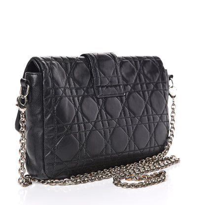 Christian Dior Lambskin Cannage New Lock Pouch Black 3 of 17
