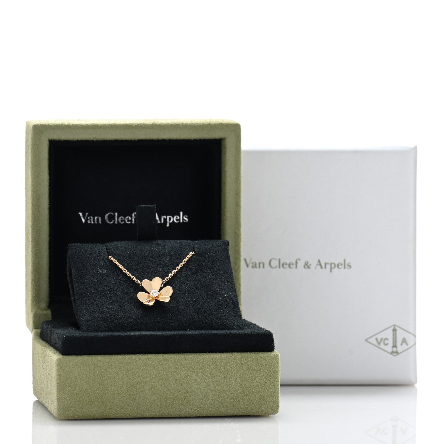 Van Cleef & Arpels 18K Yellow Gold Diamond Mini Frivole Pendant Necklace 5 of 5