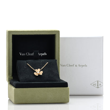 Van Cleef & Arpels 18K Yellow Gold Diamond Mini Frivole Pendant Necklace 5 of 5
