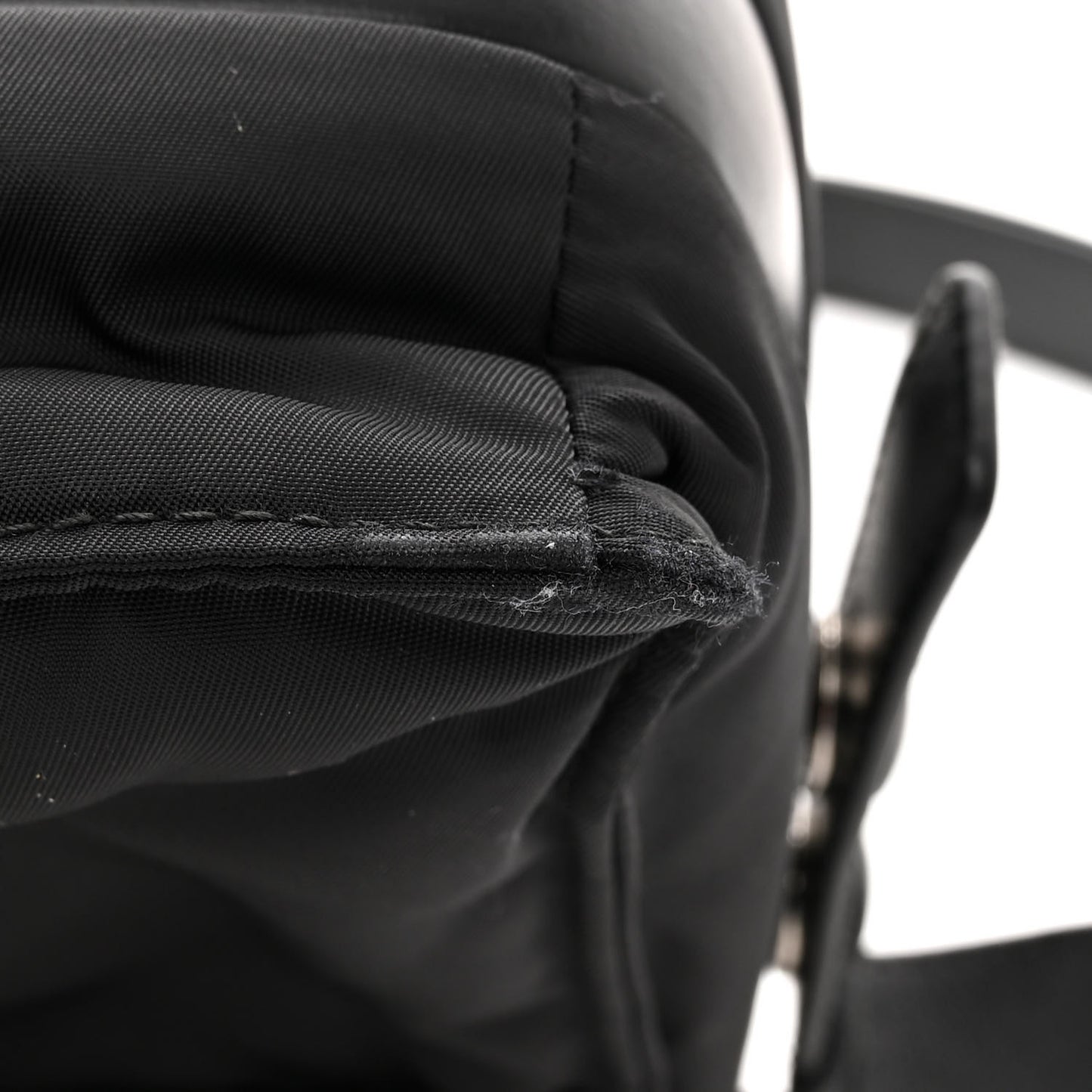 Re-Nylon Vitello Padded Small Flap Shoulder Bag Black