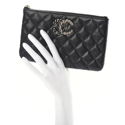 Chanel Caviar Quilted Small French New Wave CC Pouch Black 2 of 7