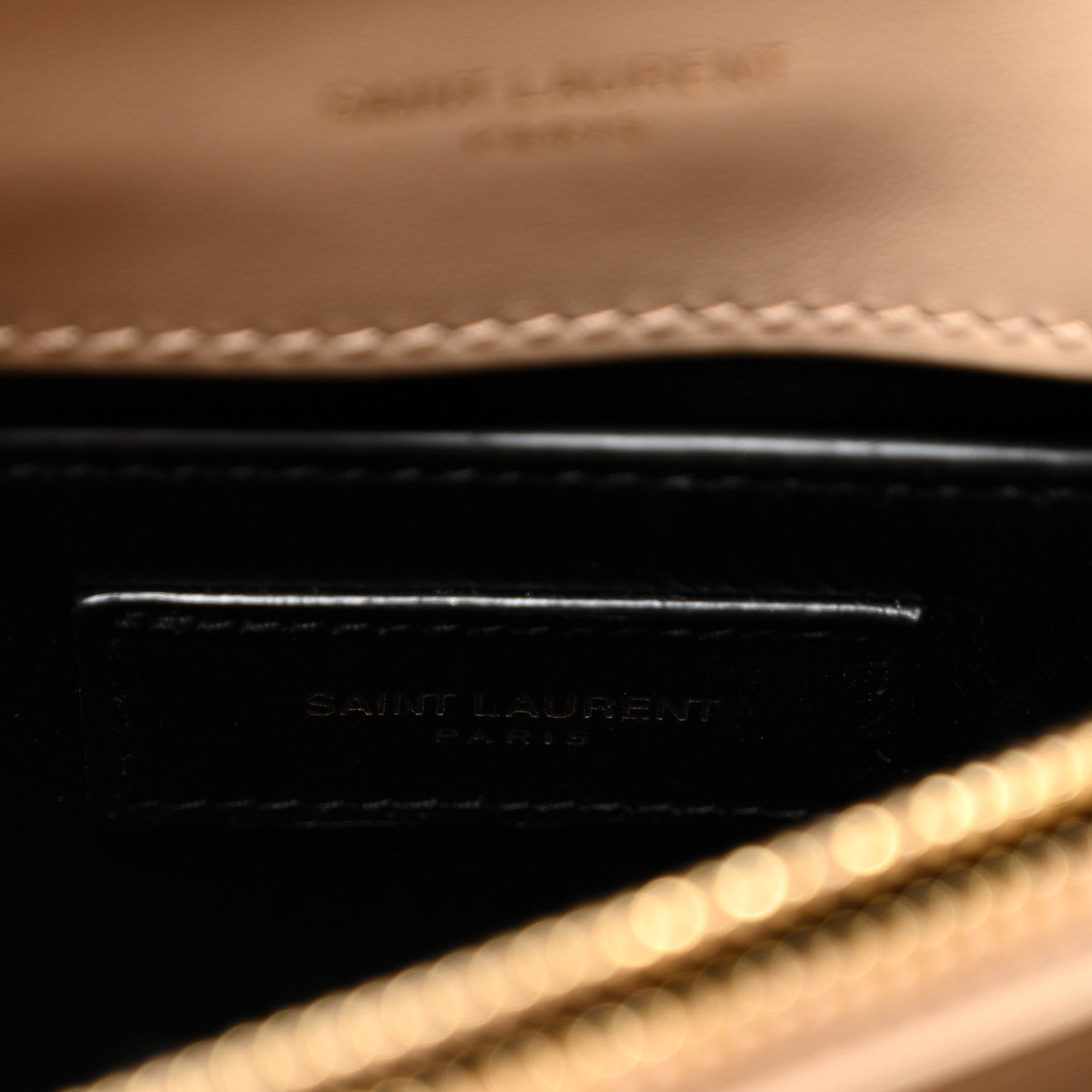 Saint Laurent Calfskin Y Quilted Monogram Small Loulou Chain Satchel Dark Beige 6 of 10