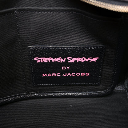 Marc Jacobs X STEPHEN SPROUSE Grained Calfskin Medium The Tote Bag Pink 6 of 9