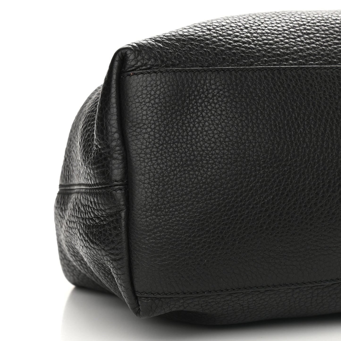 Pebbled Calfskin Medium Soho Chain Shoulder Bag Black