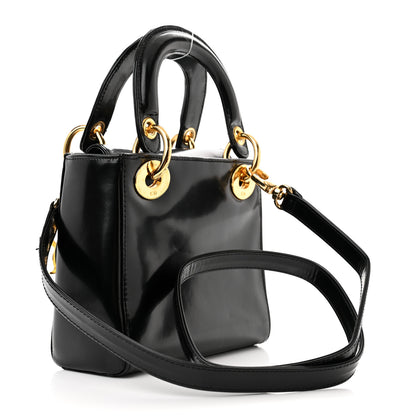Christian Dior Glazed Calfskin Mini Lady Dior Black 3 of 14