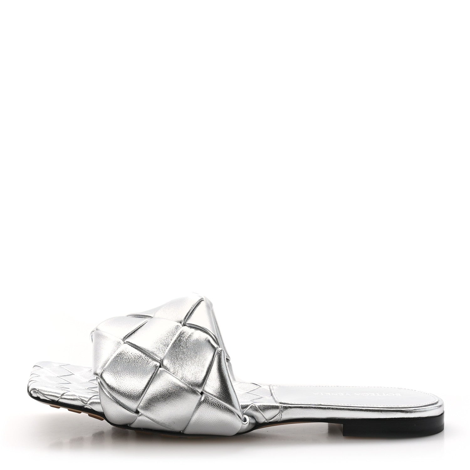 Bottega Veneta Nappa Maxi Intrecciato Lido Flat Sandals 39.5 Hollyhock 1 of 8
